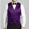Men's Vests V-neck Vest Satin Suit Male Waistcoat Business Sleeveless Casual Single Breasted Suits Blazer Clothing