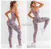 Damen Trainingsanzüge Krawatte Färben Nahtloses Set Set Damen Sport-BH Workout Leggings Hohe Taille Hosen Sexy Back Gym Kleidung 24318