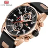 MINIFOCUS Brand Multifunctional Fashion Quartz Waterproof Glow Men's Watch 0268G