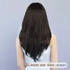 Synthetic Wigs Synthetic Loose Straight Wig for Women Daily Party High Density Natural Middle Part Layered Black Hair Wigs with Curtain Bangs 240328 240327