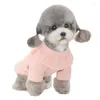 犬のアパレルかわいい純粋な色ペットTシャツ夏パジャマ服チワワ子犬ヨークシャープードルポメラニア服