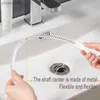 Other Household Cleaning Tools Accessories 45cm Long Flexible Brush Sink Overflow Drain Unblocked Cleaner Kitchen Steel Bathroom Shower Hair Removal 240318