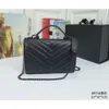 2024 Winter New Korean Womens Single Shoulder Crossbody Bag Handheld Three Purpose Embroidered Thread Embossed Chain