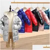 Down Coat Baby Boys Jackets Winter Coats Children Thick Long Kids Warm Outerwear Hooded For Girls Snowsuit Overcoat Clothes Solid Drop Dhzo3