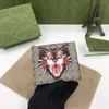 Chic Animal Top Quality Designers Wallets Men g-print Short Wallet Leather Black Snake Tiger Bee Women Luxury Purse Card Holders 240315