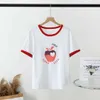 T-shirt de camiseta feminina de camiseta feminina de lazer e moda