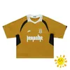 Mäns T-shirts Ny högkvalitativ Grailz G/R broderad T-shirt för Mens Patchwork Black Yellow Casual T-shirt J240316
