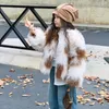 Kurtki Baby Girls Faux Fur Płaszcz Zimowe dzieci Kurtka z długim rękawem ciepłe dzieciaki odzież wierzchnia śniegu S115