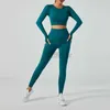 Women's Tracksuits Seamless Set Gym Clothes Sportswear Fitness Suits Women Tracksuits Crop Top Gym Leggings/Shorts 24318