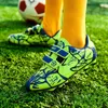 American Football Shoes Blue Printing Soccer Kids Boys Girls Cleats Shoe Child Sport Sneakers Men Crampon