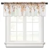 Rideau fleur aquarelle feuille bourgeon petite cantonnière de fenêtre pure courte chambre décor à la maison rideaux de Voile