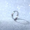 Skruv Carter Rings Nail Six Diamond Titanium Steel Mens Womens Rings Elegant Temperament Par Smycken med diamanter Rostfritt ring 3DDX
