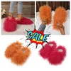 2024 New Slippers womens furry slides sandals fur pink fluffy flat warm sandal outdoor indoor shoes slippers GAI 36-49
