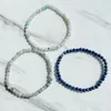 ارتباط الأساور MG2024 4 مم kiwi jasper lapis lazuli bracelet مجموعة سوار للسيدات مصغرة الأحجار الكريمة معصم مالا مجوهرات