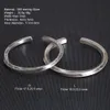 999 Sterling Silver Mobius Twisted Cuff Barcelets for Men and Women Vintage Viking Viking Jewelry 240305