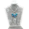 Pendant Necklaces Fashion Blue Opal Jewelry ;dragonfly