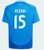 2024 Italys soccer jerseys Italian man jersey SCAMACCA IMMOBILE CHIESA football shirts RASPADORI JORGINHO BARELLA BASTONI VERRATTI Maglia italiana national team