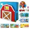 Kinder Puzzle Filz Buch 3D Baby Geschichte Stoff Buch 3D Aktivitäten Stoff Geschichte Buch Vorschule Lernen Bildung Spielzeug für Baby 240307