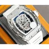 Luxuriöse Herren-Mechanische Uhr Richa Milles Rm052 Vollautomatisches Uhrwerk Saphirspiegel Gummiarmband Schweizer Armbanduhren DI0E