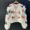 Women's Knits Fashion Cardigan Spring And Autumn Gentle Soft Glutinous High Grade Sweater Embroidered 3D Rose Knitted Top