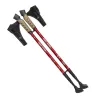 Sticks 1pc vandringsvandringar Anti Shock Trekking Poles Nordic Walking Cane Aluminium Telescopic Camping Handing Poles Crutches
