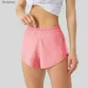 Kvinnors shorts ljusare färg Kvinnor Yoga Sportshorts med liner 3 Sidan blixtlås Pockeks som kör gym träning Träning SHORTSC243128