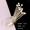 Party Decoration 100pcs Round Ball Wooden Stick Stirring Rod Cake Plug In Wedding Birthday Sweet Table Supplies