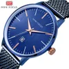 Reloj MINI Focus para hombre, movimiento japonés, calendario, resistente al agua, correa de malla a la moda, recto, 0115G