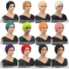 Wigs Finger Wave Wigs Synthetic Hair Wig for Woman Short Balck Wigs Blonde Mommy Wig 1920s Cosplay Halloween Party Daily Use