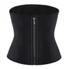 SHAPERS Women Black LaTex TALIST TAUST TRASTET CORSET STAL BONES Zamek i haczyki Pasek Pasek Cincher Body Shapewear