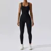 Damen Trainingsanzüge Nahtloser Overall Damen Thread High Set Laufsportanzug Schnell trocknend ärmellos Fitness Gym Set 24318