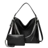 Luxus-Einkaufstasche für Damen mit kosmetischer Seitentasche aus weichem Leder, weibliche Pendlertasche, Tragetasche HBP PRPU