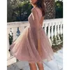 Casual Kleider Streetwear Süße Rosa Midi Kleid Weibliche Sommer Abend Party Vestidos Frauen Spitze Pailletten