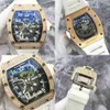 Mechanisch horloge Herenhorloge RM Watch RM030 Achterste diamant 18K Rose Gold herenholle horloge Vattype Automatisch mechanisch horloge