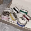 7 couleurs pour les options hommes femmes fête bague de mariage plaqué or blanc 18 carats complet Bling CZ diamant bague bijoux taille 6-10