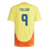 2024 Colômbia Away Soccer Jerseys Copa America #7 Luis Diaz Falcao James Home 24 25 Camisa de futebol da Colômbia 2025 Cuadrado Men Children jogadores e fãs kit