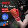Protective Gear Boxing Training Gloves 1 Pair Adult Fighting Mittens MMA Muay Thai Combat Guantes Karate Professional Punching Gloves Exercise yq240318