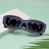 Sunglasses Y2K Diamond Polygon Sun Glasses For Women Vintage Bling UV400 Protection Travel Driving Shades