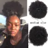 Chignon parrucchino per capelli afro puff bun sintetico chignon riccio di grandi dimensioni per donne nere con coulisse e clip nella misura della parrucca
