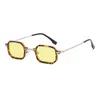 Солнцезащитные очки квадратные женские тонкие градиентные линзы из сплава с металлической оправой дизайнерские солнцезащитные очки мужские UV400