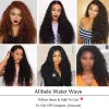 Закрытие Alibele Hair Hair Malaysian Water Wave Bundles с закрытием.