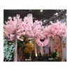 Couronnes de fleurs décoratives 120 têtes verticales en soie artificielle fleur de cerisier cadeau de Saint Valentin décoration de mariage arbres fausse fleur B Otfei