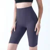 2024Aloyoga Short Printemps/Été pour Femme Short de Couleur Unie sans Ligne en T, Short de Yoga 5/4, Short de Mouvement de Marque de Fitness Serré et élastique