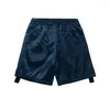 Men's Shorts Summer Mens Womens RRR123 High Street Quality Sateen Side Webbing Loose Drawstring Casual Trousers Breeches