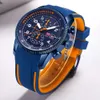 Mini Focus Multifunctional Airwatch Waterproof Quartz Sport Glow Silicone Tape Men's Watch 0379g