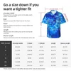 Men's Casual Shirts Hawaii Shirt Beach Hippie Tie Dye Blouses Blue Modern Art Vintage Male Short-Sleeve Comfortable Tops