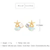 Boucles d'oreilles pendantes pour femmes, jolies boucles d'oreilles en acrylique, couleur blanc/rose/bleu, perle d'étoile de mer, goutte d'eau, bijoux à la mode, charmant cadeau de Date