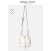 Axelväskor Ezeasy Light Luxury Nisch Designer för kvinnor Fashion Trend stor kapacitet Drawstring Splicing Bucket Bag Messenger