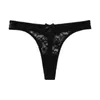 Women's Panties Perspective Sexy Thong String Lace Underwear Solid Black Low Waist Ladies Sheer Mesh T Pants Girls Intimate Tangas