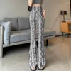 Женские брюки 2024, летняя модная уличная одежда с расклешенным низом, женские брюки для йоги, тонкие джоггеры, эластичные брюки 27895